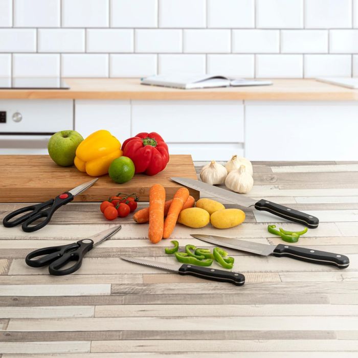 Quid Tijeras de Acero Inoxidable Kitchen Chef 21 cm (6 Unidades) Mango Soft Touch Apto Lavavajillas 2 Quid Tijeras de Acero Inoxidable Kitchen Chef 21 cm (6 Unidades) Mango Soft Touch Apto Lavavajillas 2