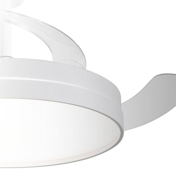 DAEWOO Ventilador de Techo con Aspas Retráctiles de 42 Pulgadas, LED 36W, Control por App, 3 Velocidades, Motor 30W