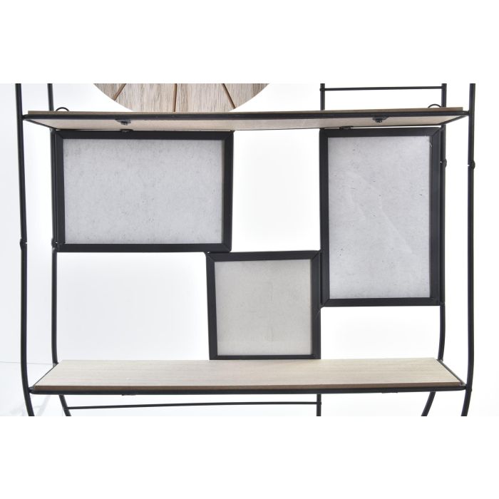 DKD Home Decor Estantería de Pared Urban Juego 4 Unidades, Colores Negro Marrón, Metal y Madera 60cm x 33cm x 10cm 2 DKD Home Decor Estantería de Pared Urban Juego 4 Unidades, Colores Negro Marrón, Metal y Madera 60cm x 33cm x 10cm 2
