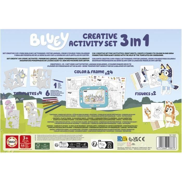 Set creativo 3 en 1 marco de bluey ¡colorea por numeros y enmarca! 2 Set creativo 3 en 1 marco de bluey ¡colorea por numeros y enmarca! 2