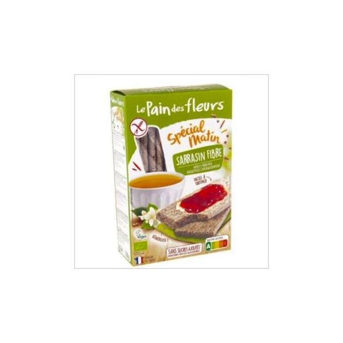 LE PAIN DES FLEURS Tostada Crujiente de Trigo Sarraceno 230g Sin Gluten Alto Contenido de Fibra