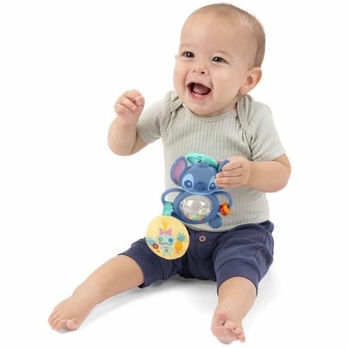 Bright Starts BRI0074451174733 Disney Baby Stitch Set de Regalo de Nacimiento con 4 Juguetes para Recién Nacidos, Sonajero, Mordedor y Juguetes Multisensoriales 3