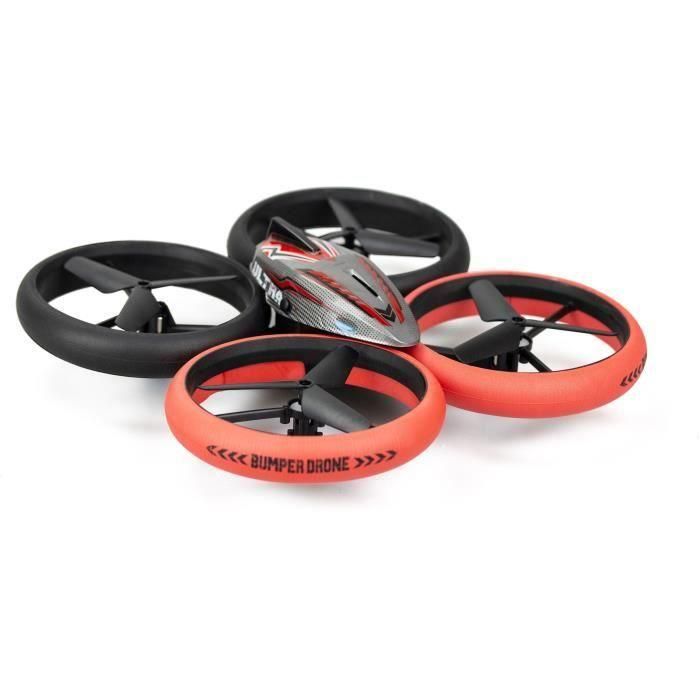 Flybotic FLY4891813848264 Drone con Control Remoto, Cama para Drones con Parachoques, 17 cm, Rojo y Negro, 8 años+ 1