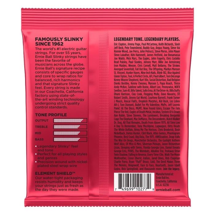 ERNIEBALL Juego Cuerdas Guitarra Eléctrica Slinky Burly 11-52 1