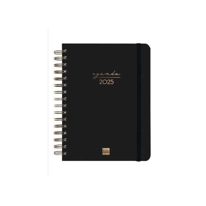 Finocam Agenda Anual Alma Espiral E10-155x212 mm 1Dp Negro 2025 Finocam Agenda Anual Alma Espiral E10-155x212 mm 1Dp Negro 2025