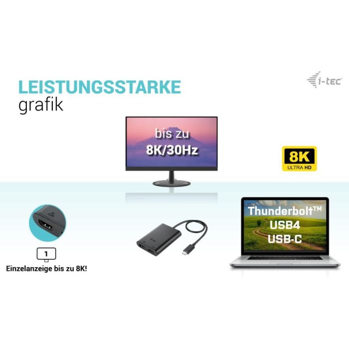 Adaptador HDMI i-Tec C31DUAL4K60HDMI Negro 10 Adaptador HDMI i-Tec C31DUAL4K60HDMI Negro 10