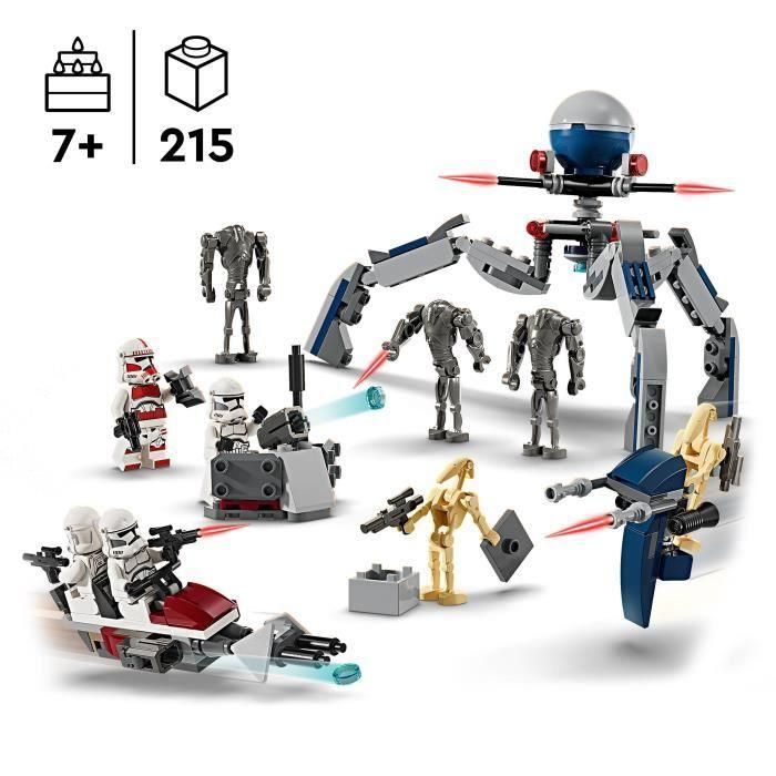 Juego de construccion pack de combate soldado clon y droide de combate lego star wars 1 Juego de construccion pack de combate soldado clon y droide de combate lego star wars 1