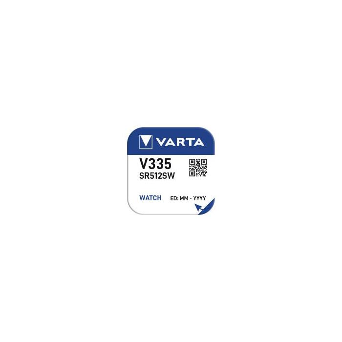 Pila de boton sr512sw - v335 varta 100mah (blister 1 unid.) ø5,8x1,25mm 1