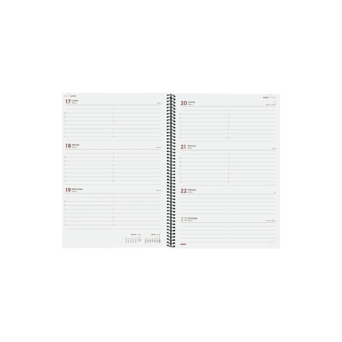 Finocam Agenda Anual Year Espiral E40-210x297 mm Svh Negro 2025 4