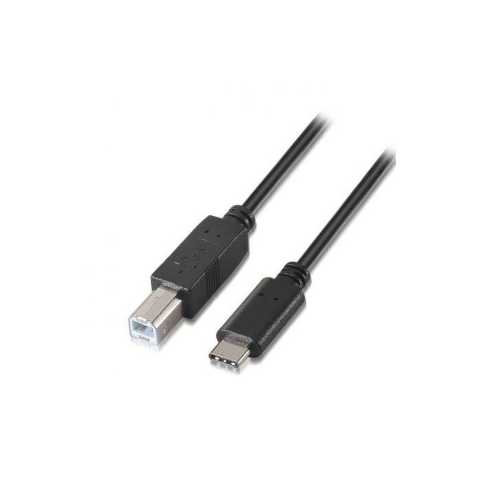 Aisens Cable USB 2.0 Tipo USB-C a B Macho Negro 1.0M - Compatible con Thunderbolt 3, Certificado USB-IF Aisens Cable USB 2.0 Tipo USB-C a B Macho Negro 1.0M - Compatible con Thunderbolt 3, Certificado USB-IF