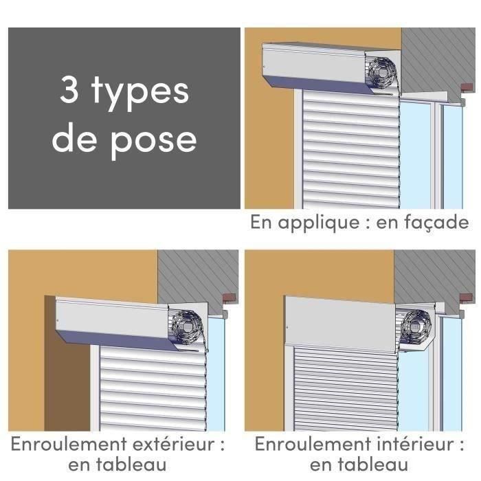 Persiana enrollable - PVC - Correa manual - L 100 x H 120 cm 3