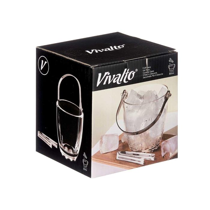 Cubitera 800Ml Con Asa Pinza Metal Vivalto 15X13CM (12 Unidades) 2 Cubitera 800Ml Con Asa Pinza Metal Vivalto 15X13CM (12 Unidades) 2