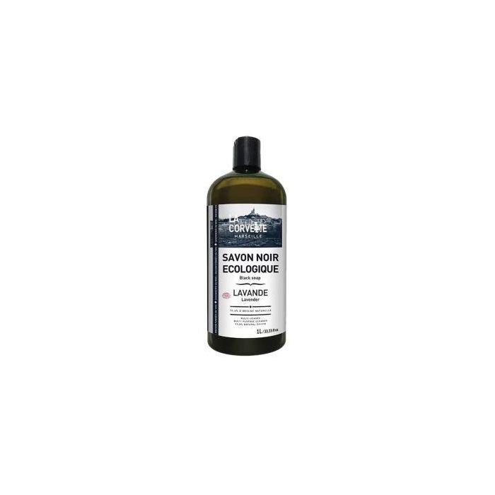 LA CORVETTE Jabón Negro Líquido Lavanda 1L para Limpieza del Hogar Biodegradable y Ecocert