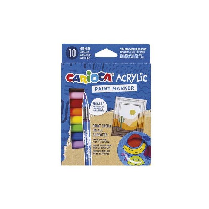 Rotulador Acrilico Carioca Paint Marker Caja De 10