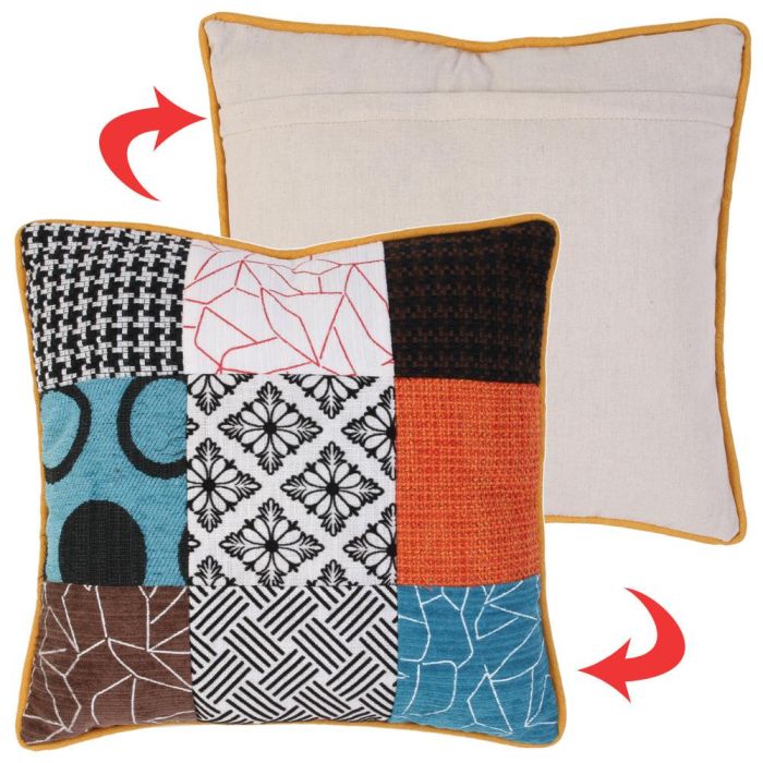 Home Deco Factory Cojín Patchwork 40x40 cm Desenfudable 3 Home Deco Factory Cojín Patchwork 40x40 cm Desenfudable 3