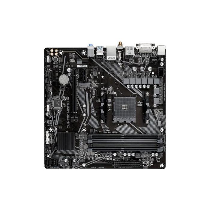 Gigabyte Placa Base A520M DS3H AC AMD A520 Socket AM4 DDR4 WiFi 5 mATX 1