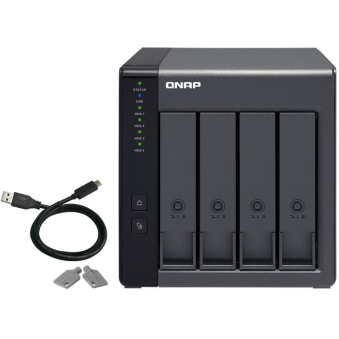 Qnap TR-004 Caja de Expansión USB para 4 Unidades SATA de 3.5" o 2.5", RAID Hardware, USB 3.2 Gen 1