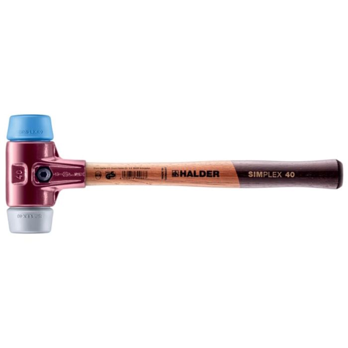 Maza de plástico Halder Simplex Azul Gris TPE 6