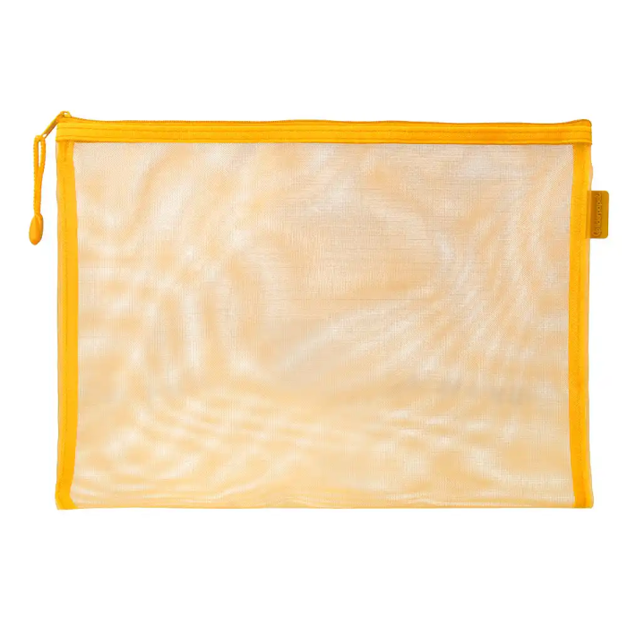 Liderpapel Bolsa zipper bag de Poliéster Transpirable Multiusos Din A4, Amarillo 1 Liderpapel Bolsa zipper bag de Poliéster Transpirable Multiusos Din A4, Amarillo 1