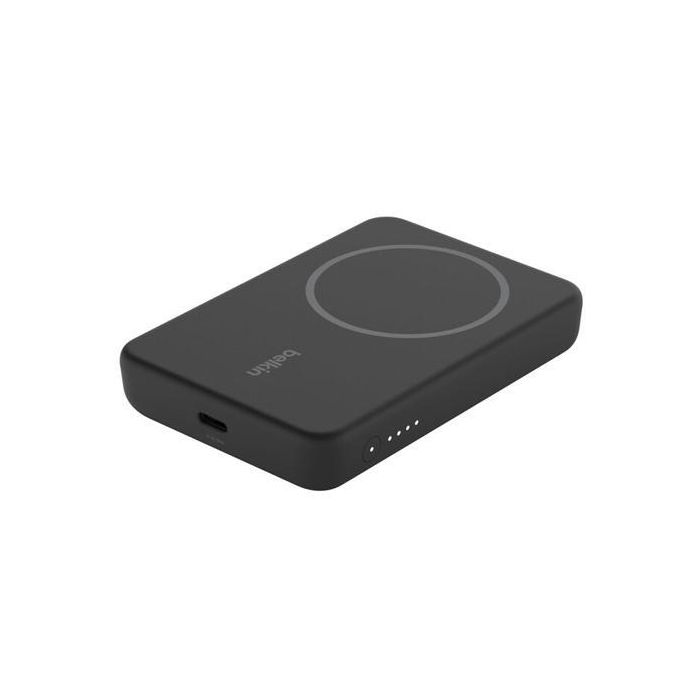 Belkin Cargador Inalámbrico Power Bank 5000 mAh con USB-C, Carga Inalámbrica 7.5W, Compatible con iPhone, Negro Belkin Cargador Inalámbrico Power Bank 5000 mAh con USB-C, Carga Inalámbrica 7.5W, Compatible con iPhone, Negro