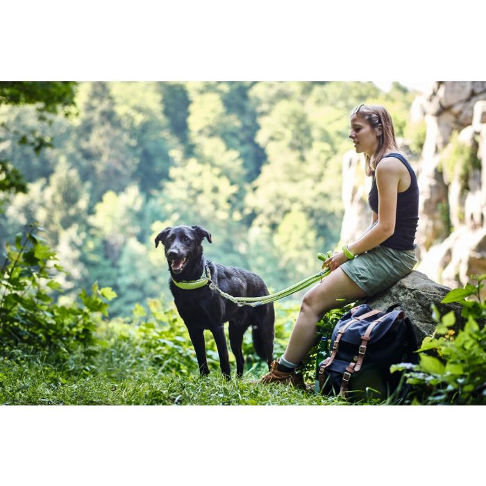 Hunter Correa Ajustable Hilo para Perros de 200 cm en Antracita, con Diseño Ligero de Malla 3D y Nylon Resistente, Mosquetón Fácil de Ajustar 2