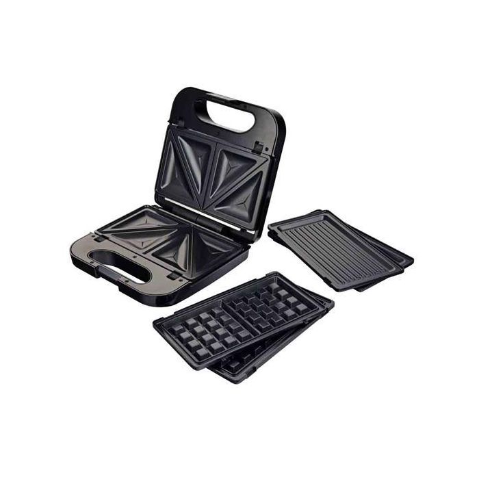 Grunkel Sandwichera C- Grill 750 W 3 Placas Desmontables Negro Grunkel Sandwichera C- Grill 750 W 3 Placas Desmontables Negro