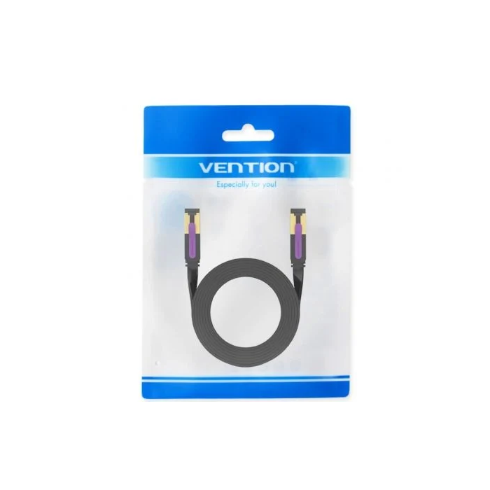 Vention Cable de Red RJ45 STP Cat.7 ICABF 1m Negro 10Gbps 600MHz