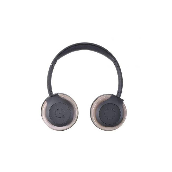 Auriculares Inalámbricos Fonestar Harmony-D OT/ con Microfono/ Bluetooth/ Negro y Dorado