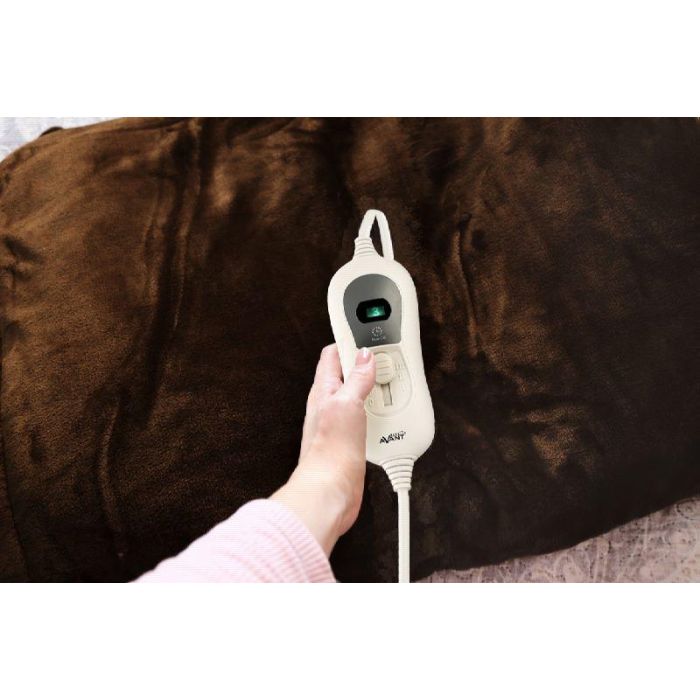 Avant Manta Eléctrica 160x120 cm 120W - 3 Niveles de Temperatura, Color Marrón Beige