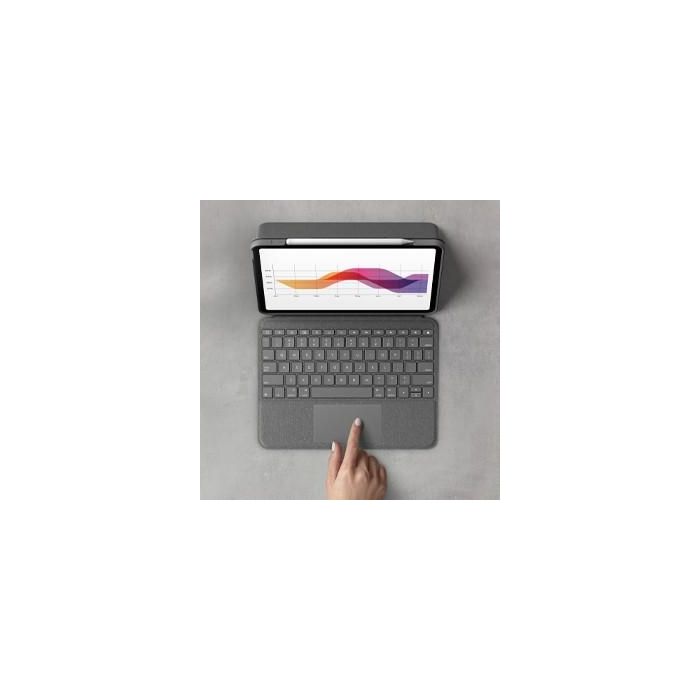 Logitech Slim Folio Teclado Bluetooth y Funda Protectora gris para Apple iPad Air de 10.9" (4ª Generación) 1