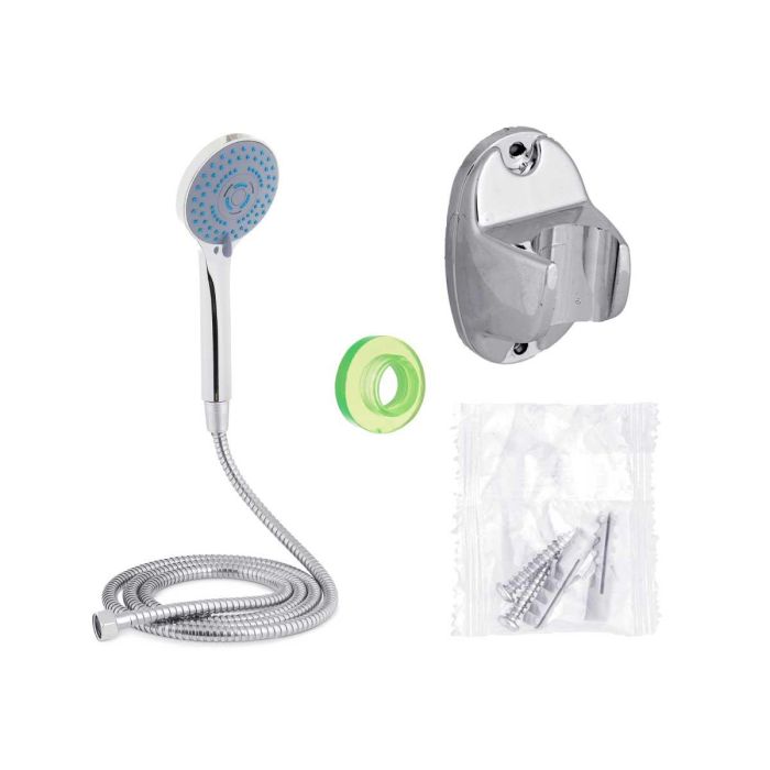 Teléfono de Ducha Berilo con Manguera 2 m, Base Gris Mate, 14.5x23x5 cm (12 Unidades) 1 Teléfono de Ducha Berilo con Manguera 2 m, Base Gris Mate, 14.5x23x5 cm (12 Unidades) 1