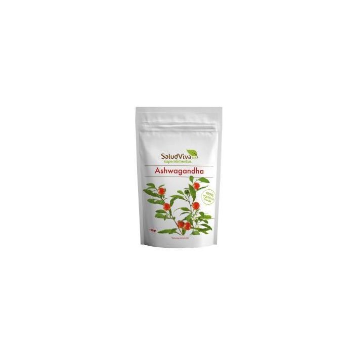 SALUD VIVA Ashwagandha en Polvo 125g Bio Vegan Alto en Fibra Bajo en Grasas Saturadas