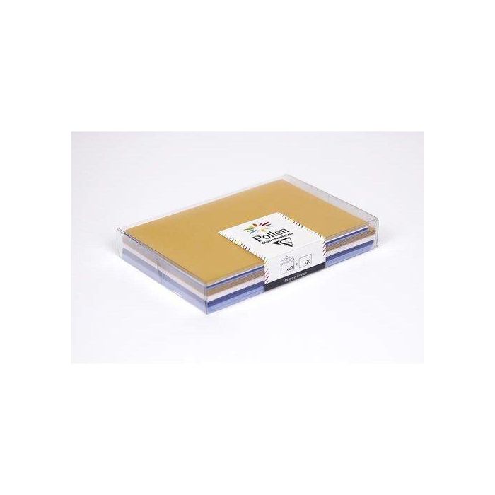 Set Cartas Clairefontaine Pollen 20 Sobres 114X162 + 20 Tarjetas 110X155 Polar 5 unidades