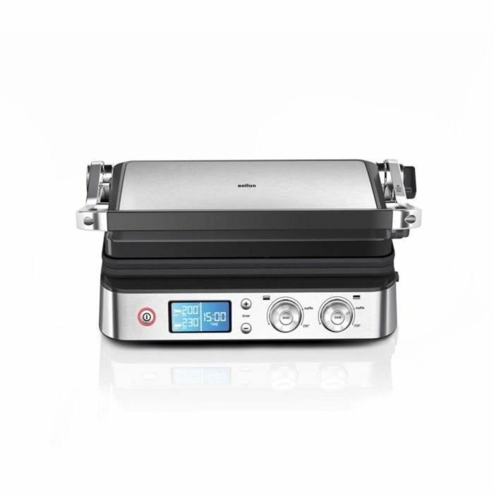 Parrilla multifunción - BRAUN - Multi Pro 9 - 2000 W - 3 posiciones de calentamiento - Negro / Acero 1 Parrilla multifunción - BRAUN - Multi Pro 9 - 2000 W - 3 posiciones de calentamiento - Negro / Acero 1