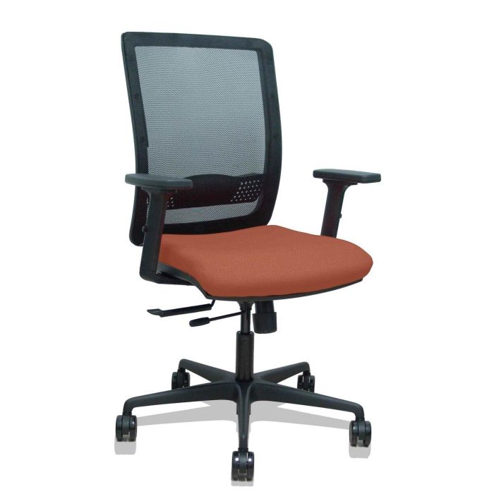 PIQUERAS Y CRESPO Silla Haches traslack malla negra asiento bali marron brazos 2D ruedas 65mm PIQUERAS Y CRESPO Silla Haches traslack malla negra asiento bali marron brazos 2D ruedas 65mm