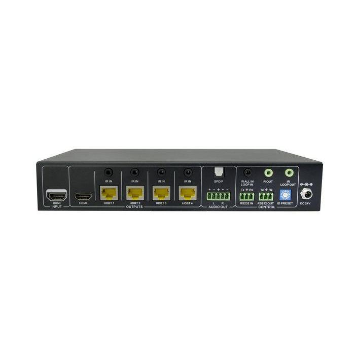 Vivolink VLHDBSP1X4V2 Divisor HDBaseT 2.0 1x4 4K 70m con PoC, IR, RS232, Salida HDMI y Audio 1