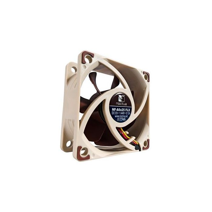 Noctua NF-A6x25 FLX Ventilador 6cm 1600-3000 RPM Flujo de Aire 29.2 m3/h 19.3 dB Marrón