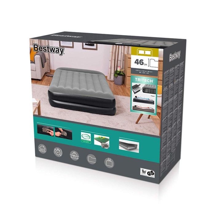 Bestway Cama Hinchable Tritech 2P 2 Plazas 203x152x46 cm con Bomba Eléctrica Integrada BES6941607329597 3