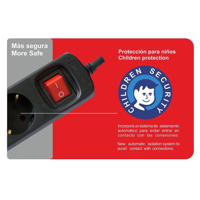 Regleta Silver Electronics 9644 Negro