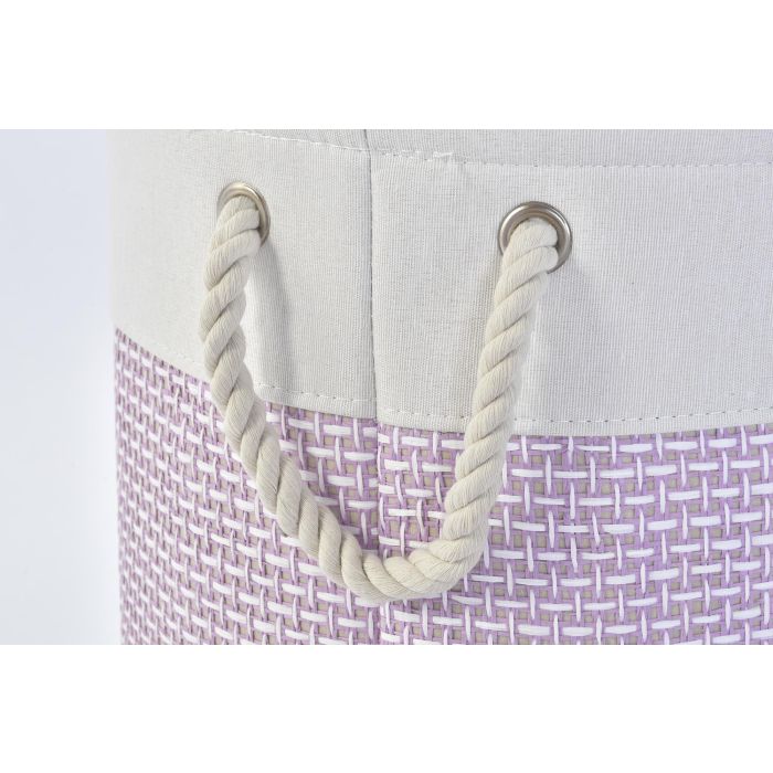 DKD Home Decor Cesta de Poliester para Decoración y Organización del Hogar, Set de 3 Piezas Surtidas (Lila, Rosa, Blanco), 40x40x49 cm 2 DKD Home Decor Cesta de Poliester para Decoración y Organización del Hogar, Set de 3 Piezas Surtidas (Lila, Rosa, Blanco), 40x40x49 cm 2