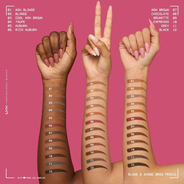 NYX PROFESSIONAL MAKE UP BLADE & SHADE NANO lápiz de cejas #11-Grey 6 NYX PROFESSIONAL MAKE UP BLADE & SHADE NANO lápiz de cejas #11-Grey 6