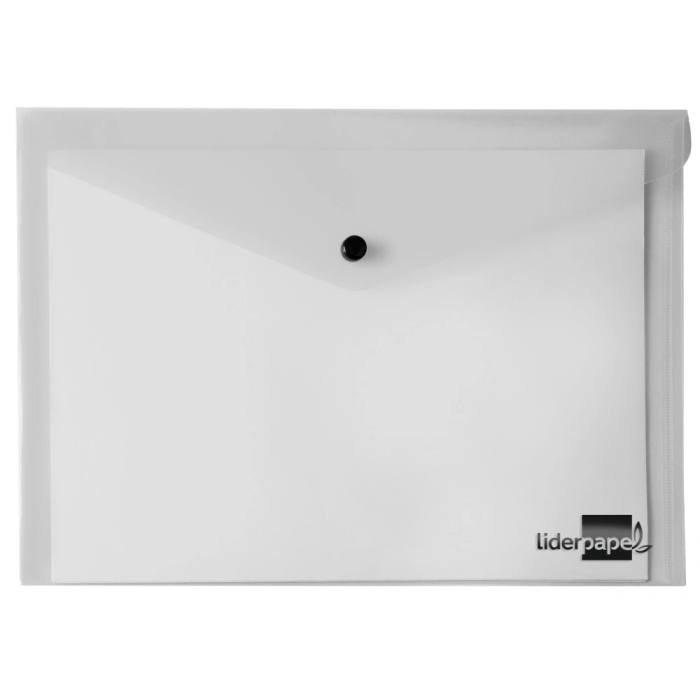 Liderpapel Carpeta Dossier con Broche 34354 Polipropileno Transparente DIN A5 Capacidad 50 Hojas 180 micras 1