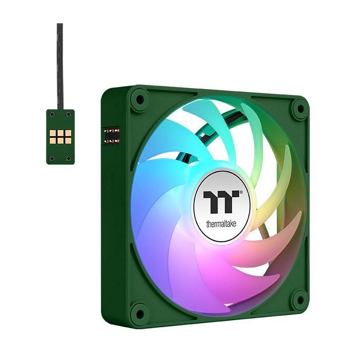 Thermaltake CT120 EX ARGB Ventilador PC 120mm Refrigeración Sync Racing Green 3 Unidades (500-2000 RPM) 0 Thermaltake CT120 EX ARGB Ventilador PC 120mm Refrigeración Sync Racing Green 3 Unidades (500-2000 RPM) 0