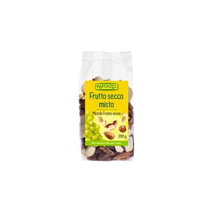 RAPUNZEL Mezcla de Frutos Secos Bio 200g: Pasas, Anacardos, Nueces de Brasil, Almendras y Avellanas, Snack Saludable