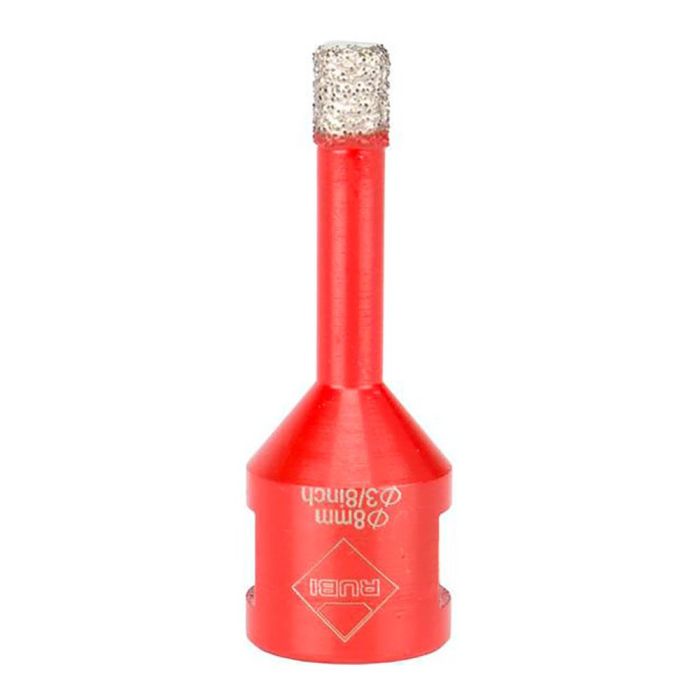 Rubi R5989 Broca Drygres Ø8mm Anclaje M14 para Amoladora Corte Seco en Gres Porcelánico, Cerámica, Mármol y Granito 5