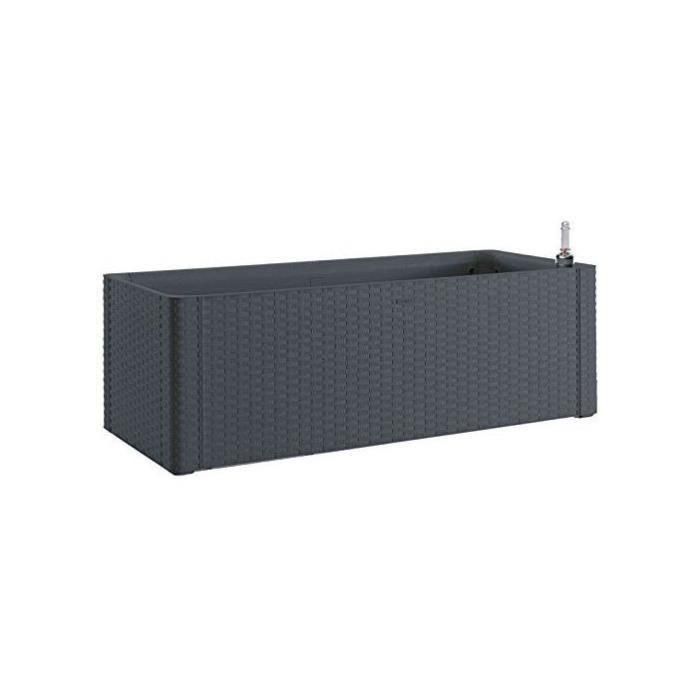 Caja de flores rectangular STEFANPLAST Natural Delux - 100x43xH33cm - 90 + 6.5L en el almacenamiento - Antracita 1 Caja de flores rectangular STEFANPLAST Natural Delux - 100x43xH33cm - 90 + 6.5L en el almacenamiento - Antracita 1