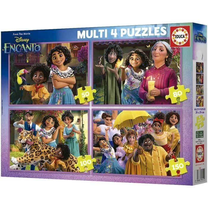 Puzzles Multi 4 En 1 Disney Encanto 50-80-100-150 19581 Educ 3