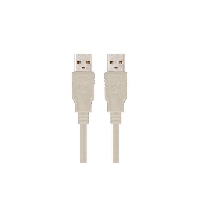 Cable USB 2.0 Nanocable 10.01.0303/ USB Macho - USB Macho/ 2m/ Beige Cable USB 2.0 Nanocable 10.01.0303/ USB Macho - USB Macho/ 2m/ Beige