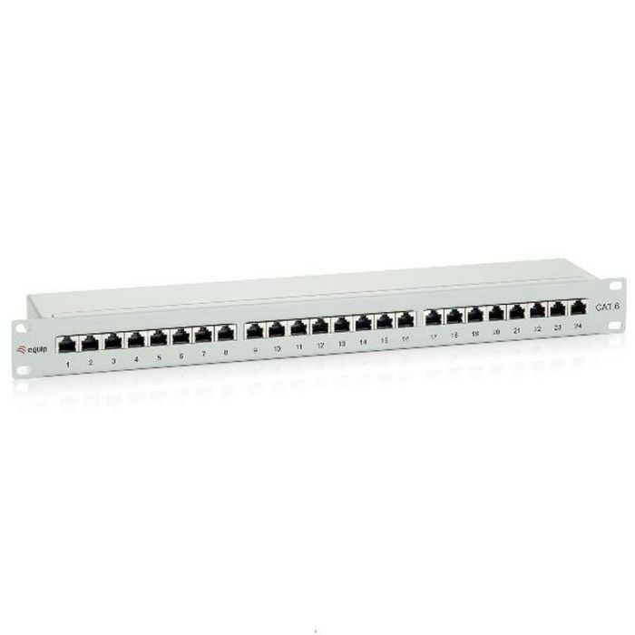 EQUIP Patch Panel 326324 24 Puertos RJ45 Cat6 UTP 1U Premium Gris