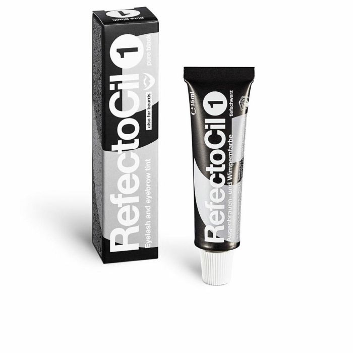 Refectocil Tinte Cejas y Pestañas Negro Puro #1 15 ml - Profesional, Cubre Canas, Resistente al Agua y Manchas, Duración 6 Semanas